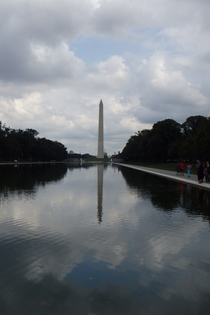 Vue du Lincoln Memorial vers le Washington Memorial et le Capitole
