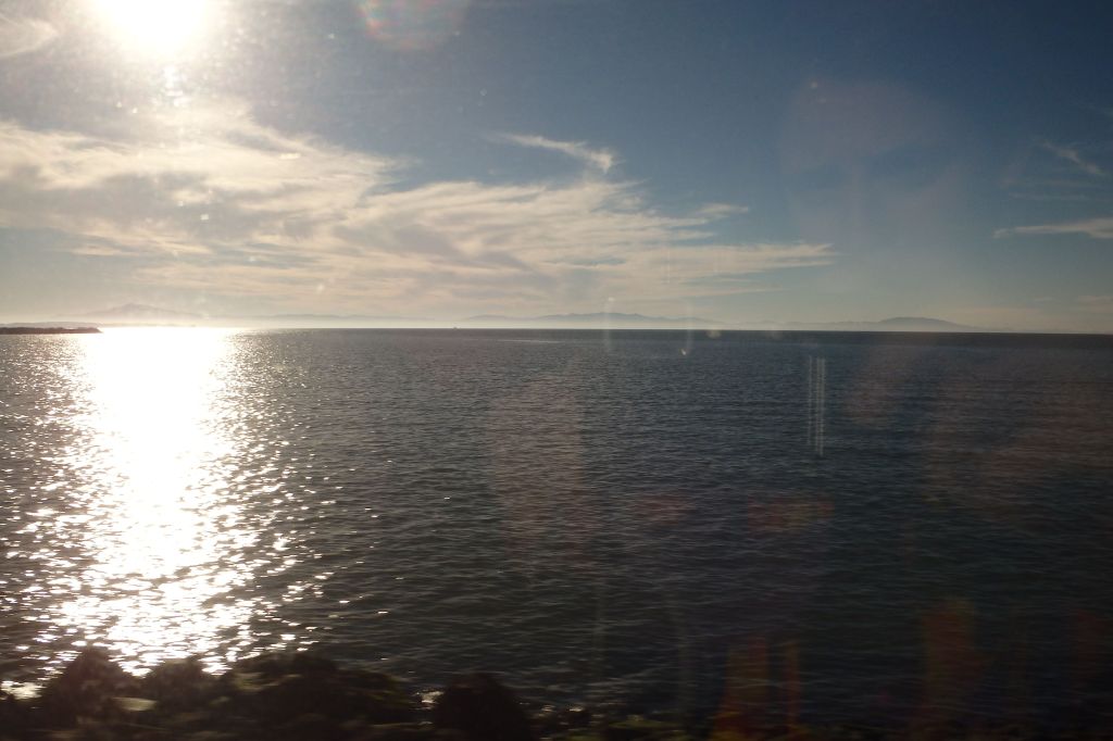 Arrivée sur la baie de San Fransisco (selfie non volontaire)