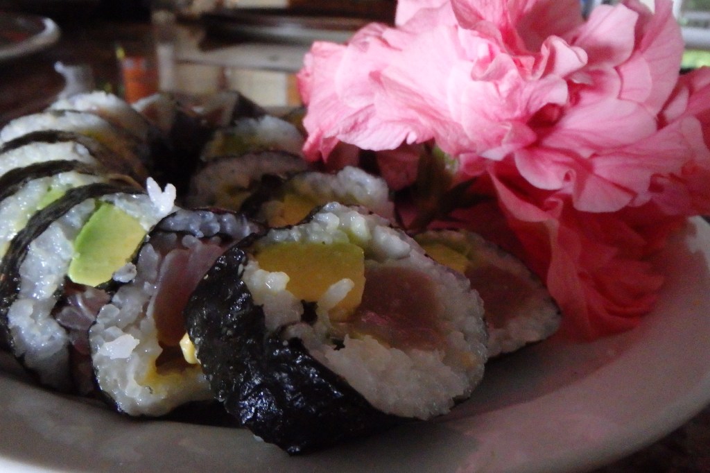 Sushi d''ahi fraichement pêché