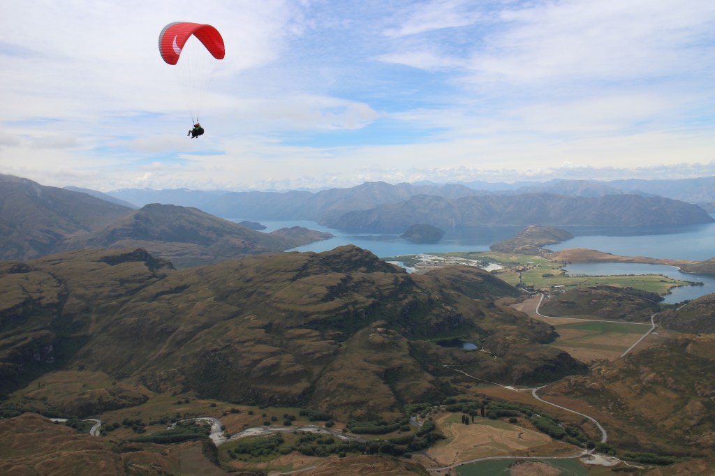 Diamond Lake puis Wanaka lake (et moi sur le parapente).