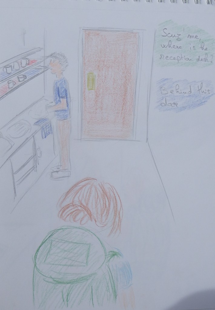 Entrer par la sortie...