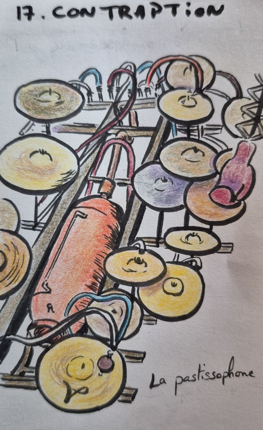 Inktober 2026 – jour 17 –&nbsp;Contraption
